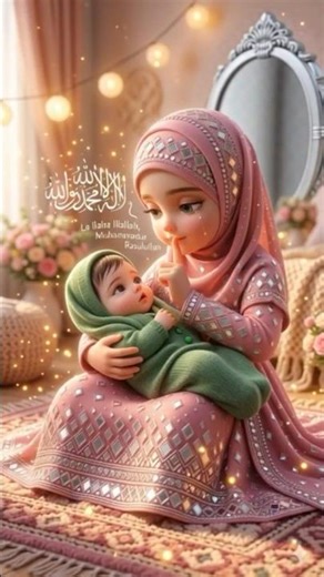 La ilaha illallah Muhammadur Rasulullah ❤️ Cute Baby Voice #Shorts