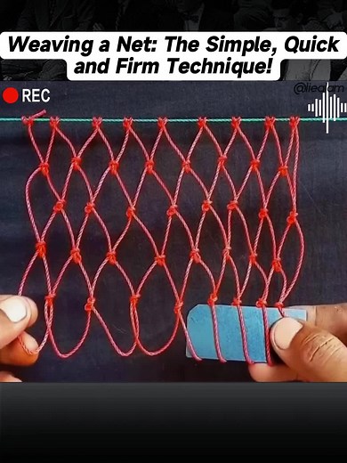 Weaving a Net: The Simple, Quick, and Firm Technique! #foryou #foryoupage #fyp #originality #create #manufacture #handwork #DIY #invent