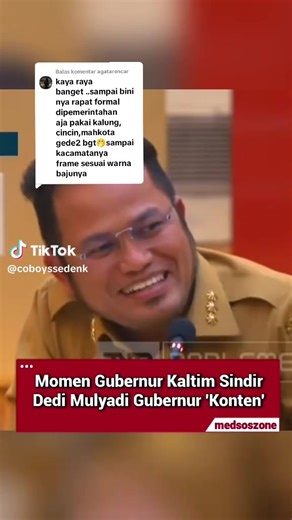 Masih Ingat Video Ini saat Gubernur Kaltim Sindir Dedy Mulyadi Gubernur Konten. dan lihat siapa saja sih pemegang kuasa di Kaltim.