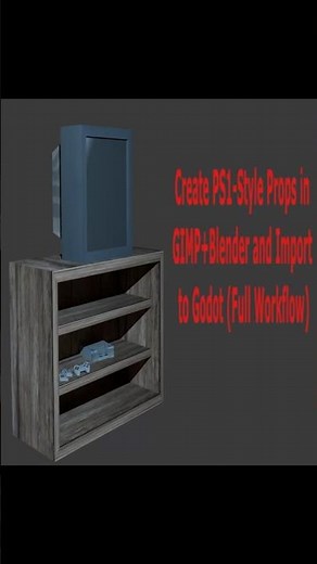 PS1 lowpolyGame Asset GIMP+Blender+Godot(Full Tutorial) #blender#gamedev#tutorial #blendergameengine