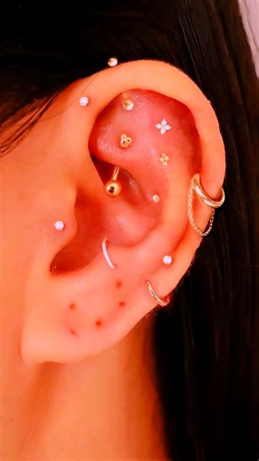 ✨ Trendy Multi Ear Piercing Ideas 2026 | Aesthetic Ear Styling Inspiration ✨ #trending #shorts #new
