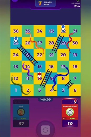 Winzo Mini Snakes & Ladders gameplay