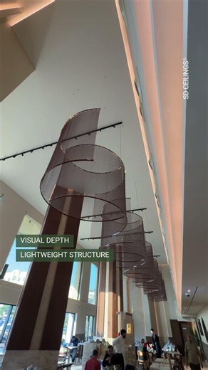 Metal Mesh Ceiling for a modern commercial interior