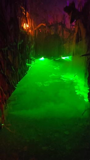 2.6K views · 47 reactions | Come and see what's lurking in the laser swamp. | Morrison Manor Haunted Halloween Display | Facebook