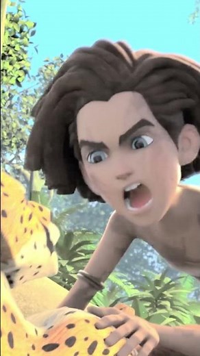 Tarzan ka Khatarnak Jungle Adventure! 😱 | Tarzan Cartoon Hindi #Shorts* #cartoon #animation#animals