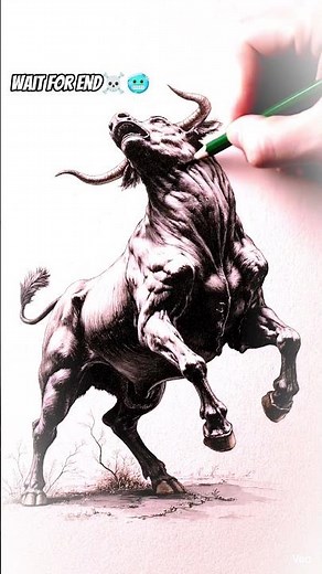 How to Draw a Realistic Bull | Pencil Shading Technique | Final Detailing #Drawing #Art