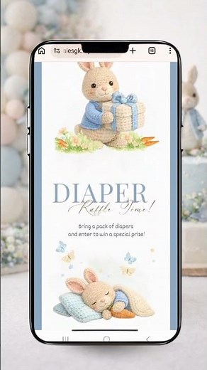 Editable Peter Rabbit Baby Shower Website Template | Canva Invitation Design