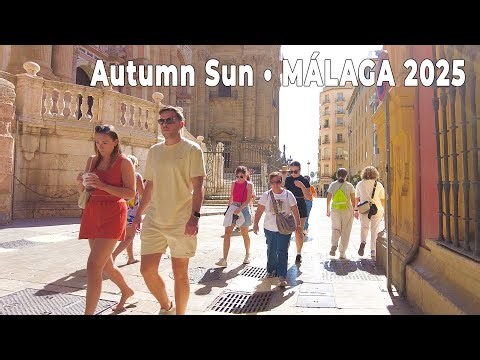 A Sunny Walk in Málaga, Spain | October 2025 | 4K Travel Video