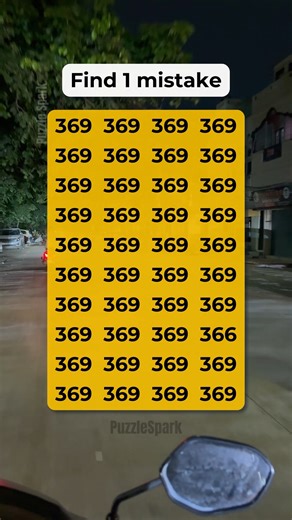 Spot the mistake among these 369s! 🤔 | PuzzleSpark