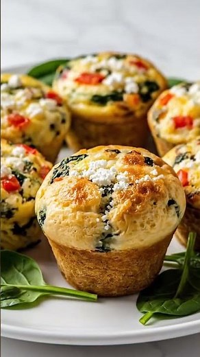 High-Protein Cottage Cheese & Spinach Egg Muffins 🍳✨