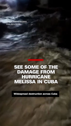 Hurricane Melissa made landfall in Cuba as a Category 3 storm. CNN's Patrick Oppmann shows some of the damage that he can see in Santiago de Cuba. Follow live updates: https://cnn.it/49txcu7 | CNN