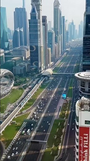 Stunning Dubai Skyline View from a High-Rise | Breathtaking Aerial Cityscape