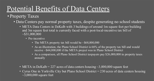 Yorkville official outlines tax impact of CyrusOne data center for Plano 88 School District