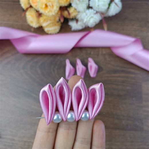 37K views · 282 reactions | Amazing Ribbon Flower Work - Hand Embroidery Flowers Design -Sewing Hacks Easy Flower Making | Knitting | Facebook