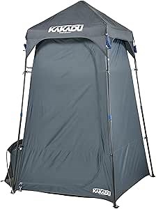 Kakadu Outback Shower Tent, Portable Privacy Shelter, Outdoor Camping Toilet Tent, Changing Room, Sturdy, Easy Setup - with LED Light, Carry Bag, Towel Rod