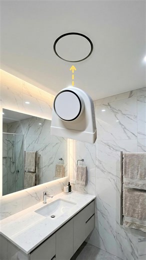 Flush Mount Drywall Exhaust Fan - Low Profile Plasterboard - Minimalist Home Ceiling Fan - Seamless Air Vent (rectangular Duct) - Etsy