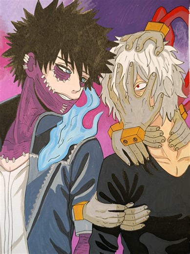 Dabi and Shigaraki fanart #art #anime #mha #dabi #shigaraki