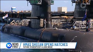 WATCH: An Australian Navy Submarine has been opened up for future students to catch a glimpse of what it's like beneath the surface. | 10 News Perth