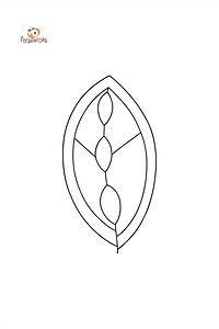 Coloriage simple feuille zen ♥ En ligne ou imprimer