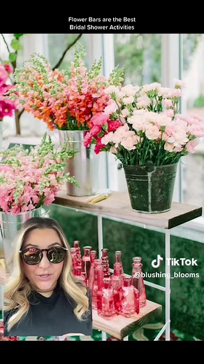 If you’re having a bridal shower (or a baby shower) you NEED a flower bar! Your guests will love it and it serves as an activity AND a favor to take home! 10/10 would recommend #bridalshower #babyshower #flowerbar #flowerarrangement #florist #flowers #engaged #engagementparty #love #cute #greenscreen