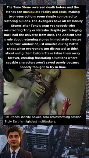 Why Didn't The Avengers Use The Infinity Stones to Save Tony Stark?! 🤦‍♂️💎 #Avengers #IronMan #MCU