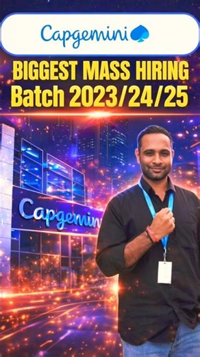 Capgemini mass hiring. Batch 2023/2024/2025 ‪@OnlineStudy4u‬