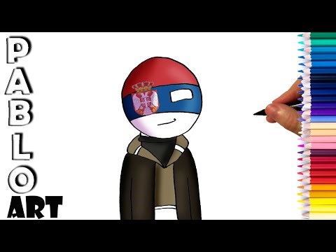 How to draw Countryhumans Serbia | Learn to Draw step by step