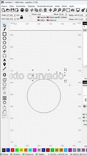 Como fazer texto curvado no LIGHTBURN #lightburn
