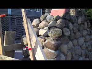 DIY- Outdoor Rumford Fireplace (Fieldstone) Part 13