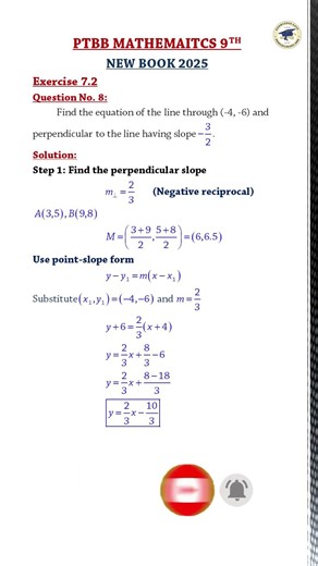 PTB Math 9th Exercise 7.2 | Question 8 & 9 Solved | Class 9 Mathematics (Pakistan & UAE)