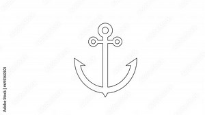 animated sketch of a ship's anchor icon