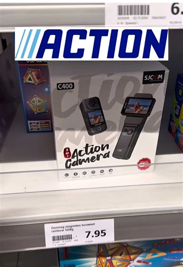 ACTION CAMERA C400 — €7.95 🎥🔥 Found this budget action camera at ACTION 🛒 ✔️ 3-in-1 action camera design ✔️ Compact & lightweight — easy to carry anywhere ✔️ Built-in screen for quick preview 📺 ✔️ Wi-Fi support for easy connection 📶 ✔️ Great for travel, vlogs & everyday moments ✈️🎒 Simple, fun, and perfect for beginners 👌 Crazy good price for an action cam 😍🔥#action #actiongermany #nouveauté #actioncamera #sjcam