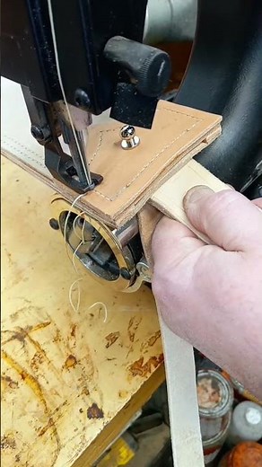 Sewing A Bowie Knife Sheath On The Tippmann Boss Leather Hand Stitcher | #knifemaking