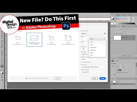 How to Start a New Photoshop Project (Document Setup for Web or Print)