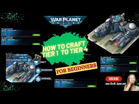 War Planet Online | Beginner Equipment Level 1, 2, 3 & 4 | Video Tutorial