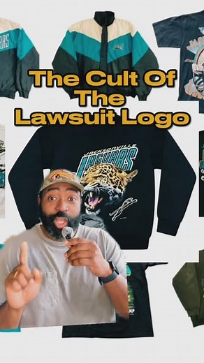 Gameday Grails | Vintage Sportswear & Culture on Instagram: "The Cult Of The Lawsuit Logo A look at the rare Jacksonville Jaguars banned logo and how it got the NFL sued 😳 #vintagesportswear #jacksonvillejaguars #90sfashion #jaguar #gamedaygrails #nfl #nflmemes"