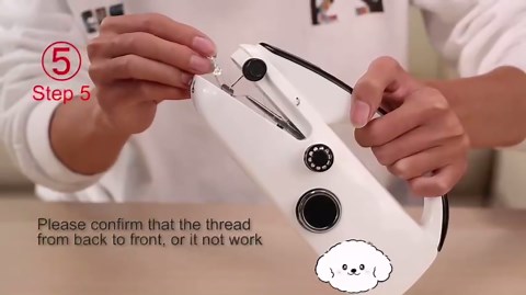 Handheld Sewing Machine, User-Friendly Mini Sewing Machine for Beginners for Quick Stitch, Portable Sewing Machine for Various Fabrics, A Great for Quick Clothes Repair for Home DIY & Travel.
