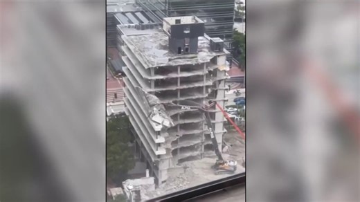 Demolition to resume after video shows debris falling from Brickell building