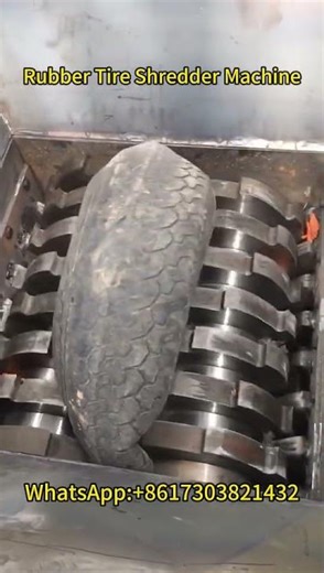 Rubber Tire Shredder Machine Demo | Crushing Car & Truck Tires Easily