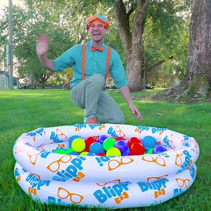 Get ready for some indoor fun with Blippi’s Ball Pit Adventure! Includes 35 brightly colored balls PLUS 10 hidden surprises! | Blippi