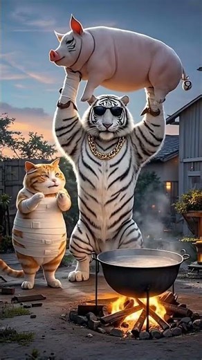 Cat & Pig Best Revenge Story🔥#shorts