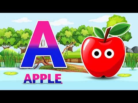 Phonics Song 2 with TWO Words in 3D - A For Apple🍎🍏- ABC Alphabet Songs with Sounds for Children's