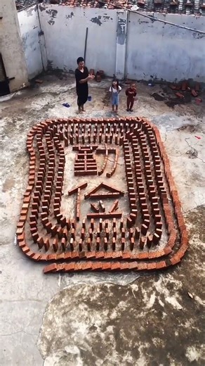 watch 10 hours brick domino falling sound 😮 part-1 #domino #satisfying #bricks #amazing #shortsfeed