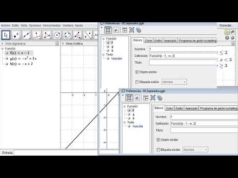 Funciones por tramos - GeoGebra