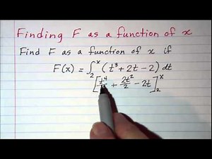 Finding F as a function of x