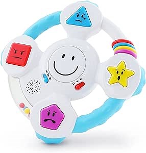 BEST LEARNING My Spin & Learn Steering Wheel - Interactive Educational Toys for 6 to 36 Months Old Babies & Toddlers - Learn Colors, Shapes, Feelings & Music - Birthday Gifts for Children