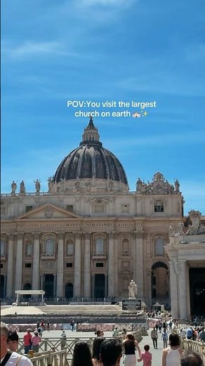 Inside the largest church on earth #stpetersbasilica #church #rome #travel #4k
