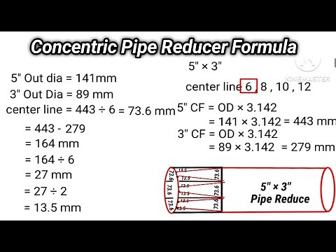 How To Concentric Pipe Reducer Formula And Detail !!