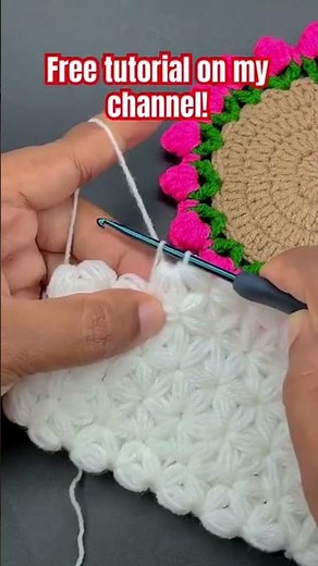 TUTORIAL HERE! 👆 How to Crochet the Jasmine Stitch – Step by Step Crochet Tutorial for Beginners
