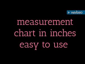 Measurement chart in inches easy to use✌